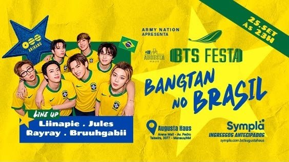 Imagem do evento BTS FESTA: BANGTAN NO BRASIL | 25.SET