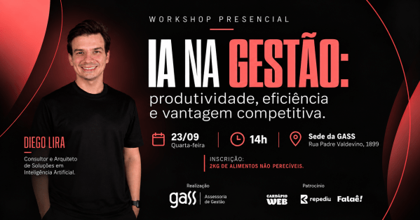 Imagem do evento IA na Gestão: Produtividade, Eficiência e Vantagem Competitiva.