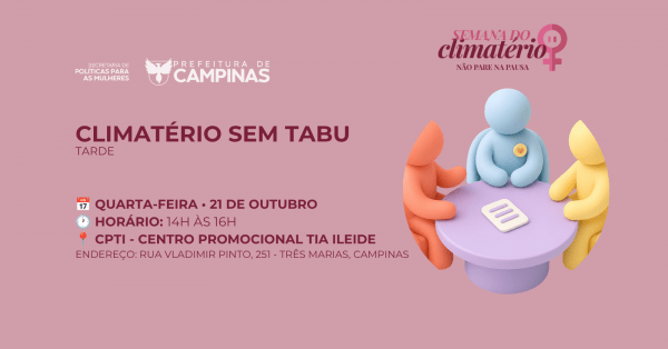 Imagem do evento SEMANA DO CLIMATÉRIO: Climatério sem Tabu