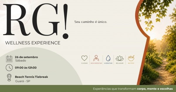 Imagem do evento RG! Wellness Experience - 1ª edição