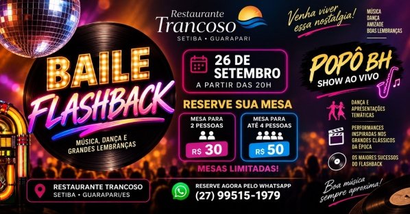Imagem do evento Noite flashback Trancoso