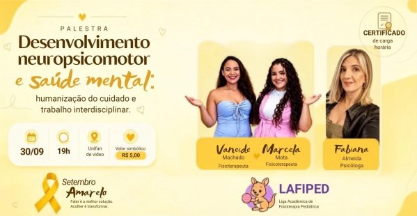 Imagem do evento Palestra - Desenvolvimento neuropsicomotor e saúde mental