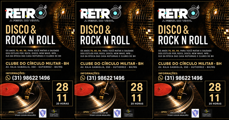RETRÔ - A FESTA DO VINIL - DISCO & ROCK N ROLL