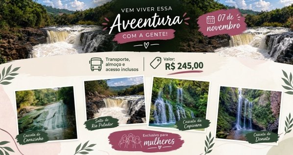 Imagem do evento Aventureiras em Trip Cascata da Capivara | Itapuca/RS