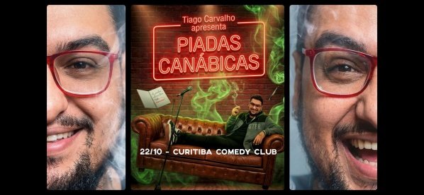 Imagem do evento PIADAS CANABICAS COM TIAGO CARVALHO - CURITIBA COMEDY CLUB