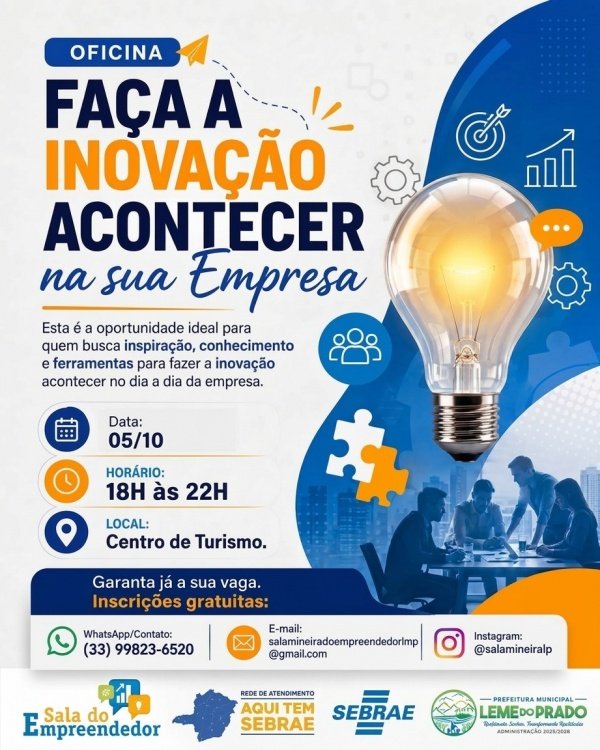 Imagem do evento Oficina Faça a Inovação Acontecer na sua Empresa