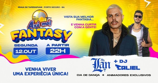 Imagem do evento Festa Fantasy Axé Moi 2026 -  com MC Lan