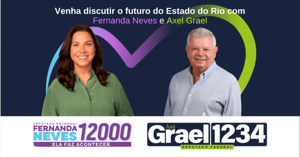 Imagem do evento O futuro do Estado do Rio - com Fernanda Neves e Axel Grael