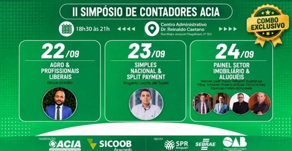 Imagem do evento II SIMPÓSIO DE CONTADORES ACIA COMBO EXCLUSIVO