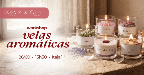 Imagem do evento Workshop Velas Aromáticas | Cosmo Clubs