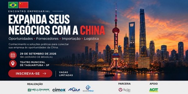 Imagem do evento Oportunidades, fornecedores e logística internacional entre China e Brasil