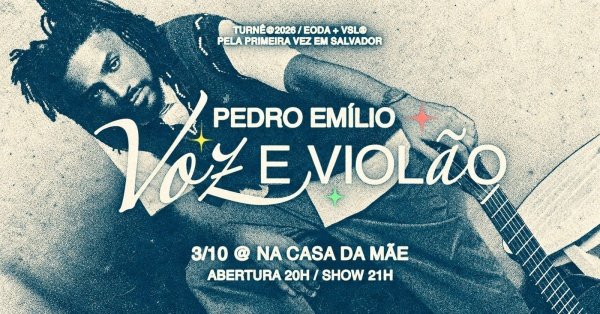 Imagem do evento Pedro Emílio -  voz e violão