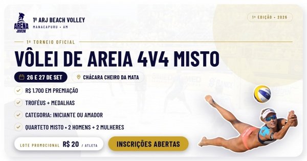 Imagem do evento 1º ARENA JOVEM BEACH VOLLEY