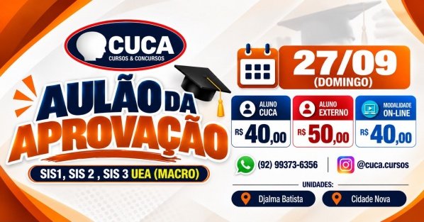 Imagem do evento AULÃO DA APROVAÇÃO - DJALMA BATISTA