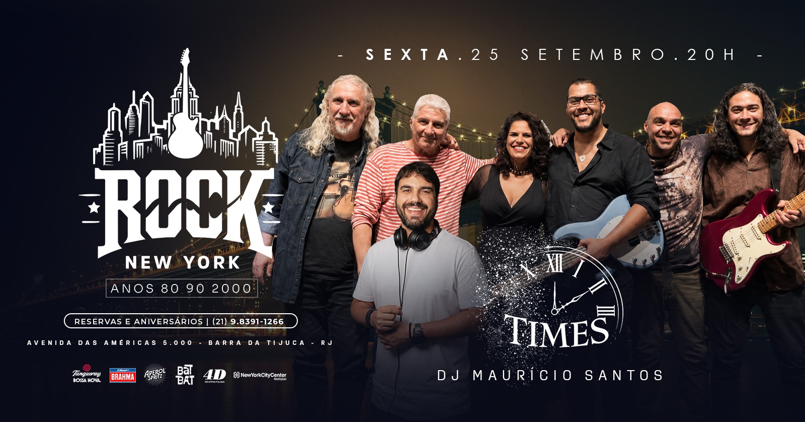 ROCK NEW YORK | BANDA TIMES | DJ MAURÍCIO SANTOS | BOTECO COLINDA BARRA DA TIJUCA