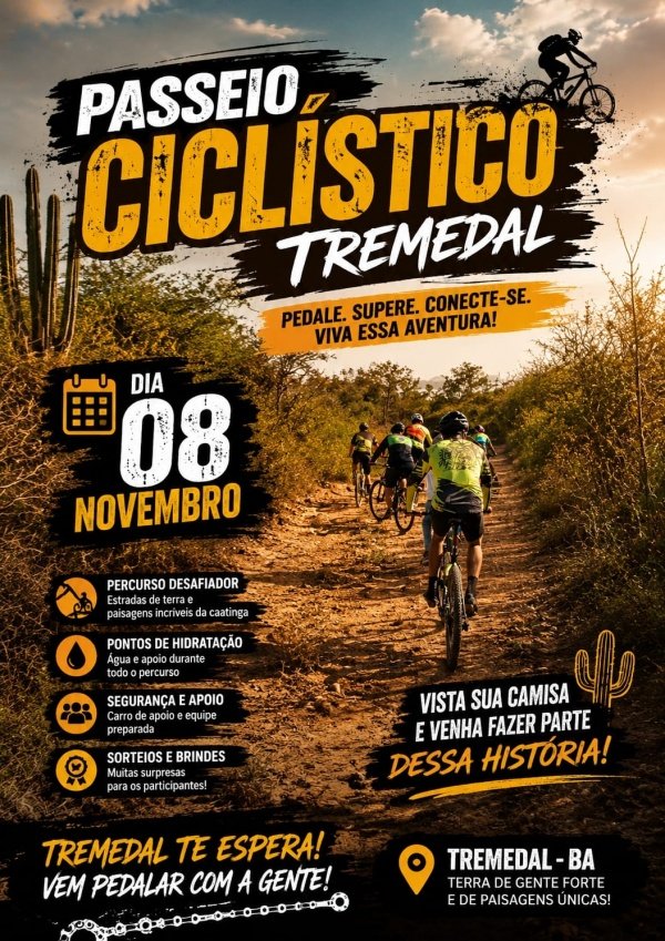 Imagem do evento Passeio Ciclismo em comemoração 73 anos  Tremedal