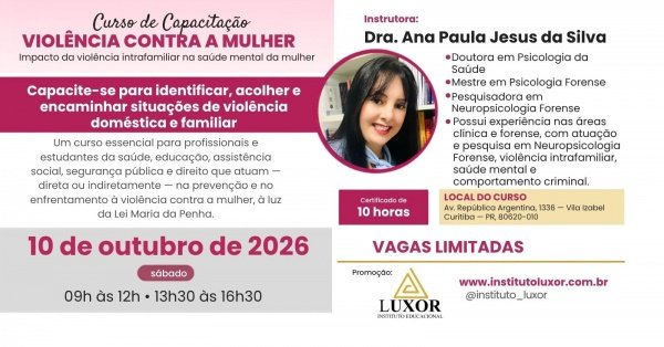 Imagem do evento Curso de Capacitação: Violência contra a Mulher
