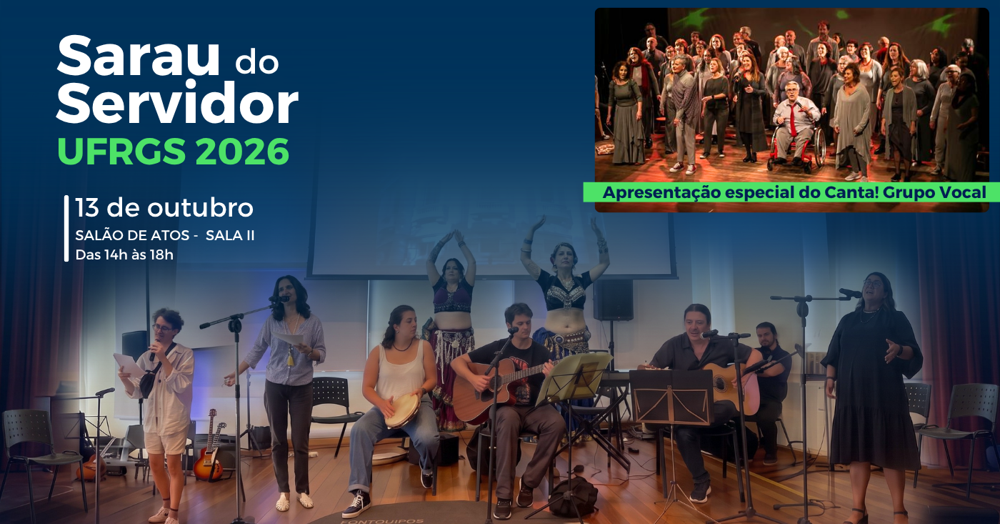 Imagem da fonte — Sarau do Servidor 2026 - Participação especial do Canta! Grupo Vocal