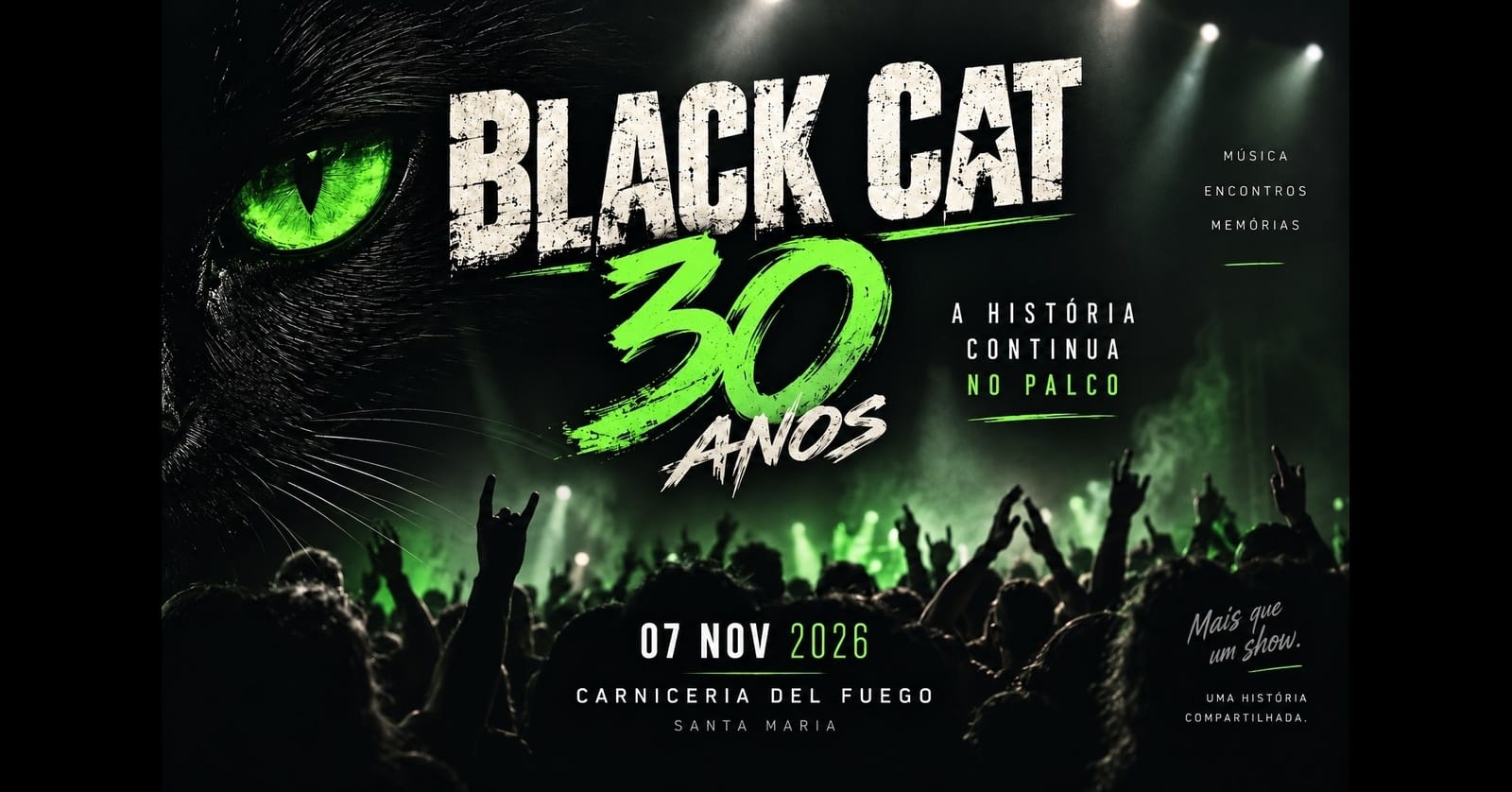 Banda BLACK CAT 30 anos - Santa Maria, RS