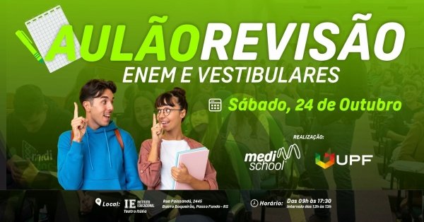Imagem do evento Aulão de Revisão ENEM e Vestibulares - Medischool