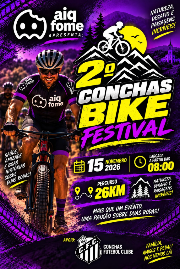 Imagem do evento 2º PASSEIO CONCHAS BIKE FÉSTIVAL