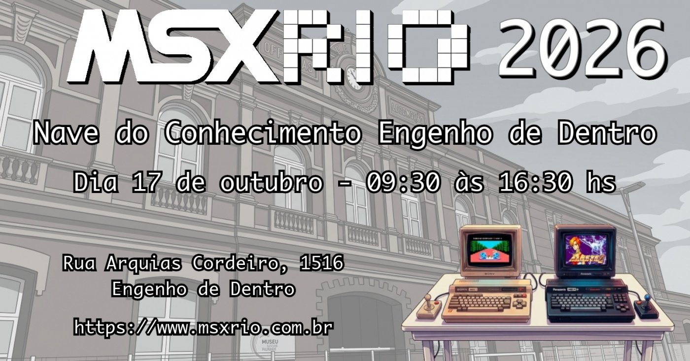 Imagem publicada pela fonte para MSXRio 2026 - 2o semestre.