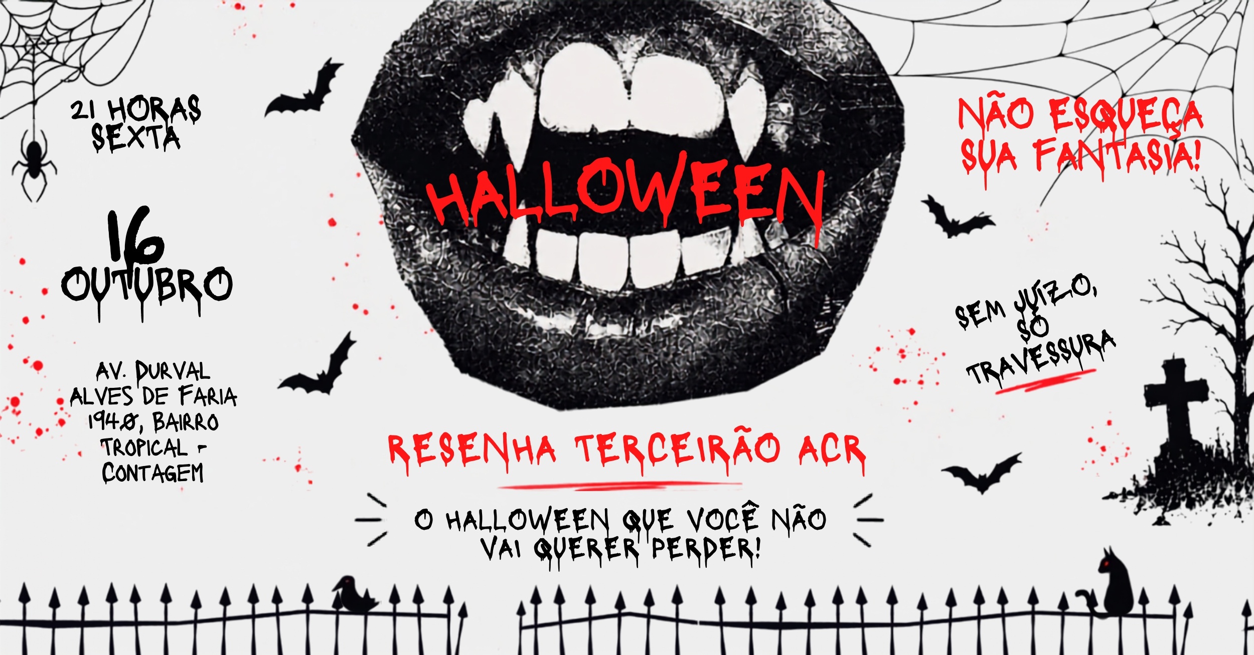 Resenha de Hallowen - Terceirão ACR - Contagem, MG