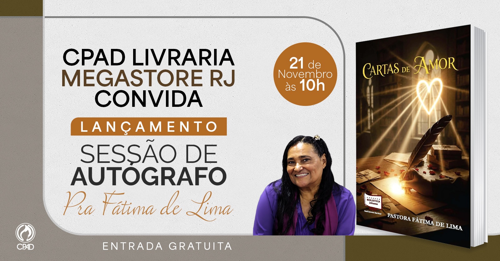 Imagem da fonte — CPAD CONVIDA MEGASTORE RIO DE JANEIRO - LANÇAMENTO E SESSÃO DE AUTÓGRAFOS