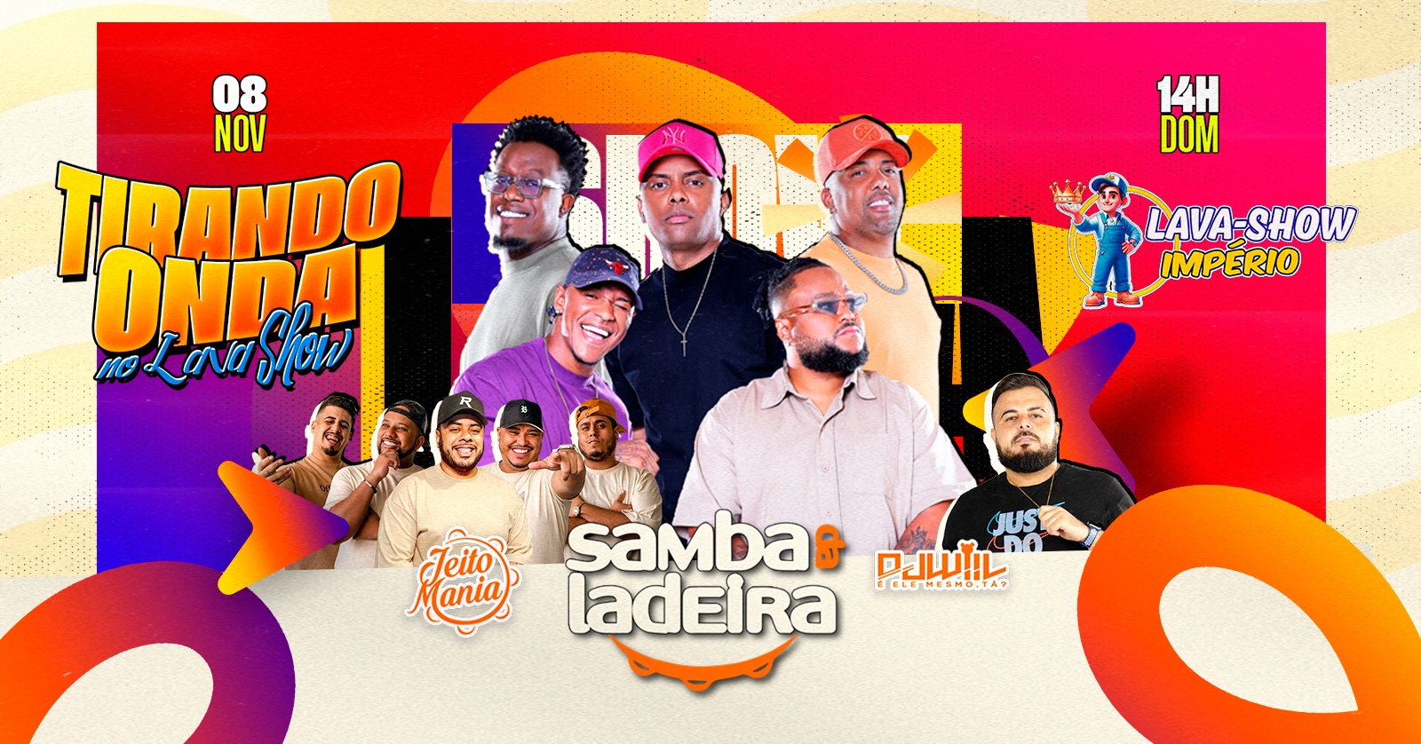 TIRANDO ONDA NO LAVA SHOW | SAMBA DA LADEIRA