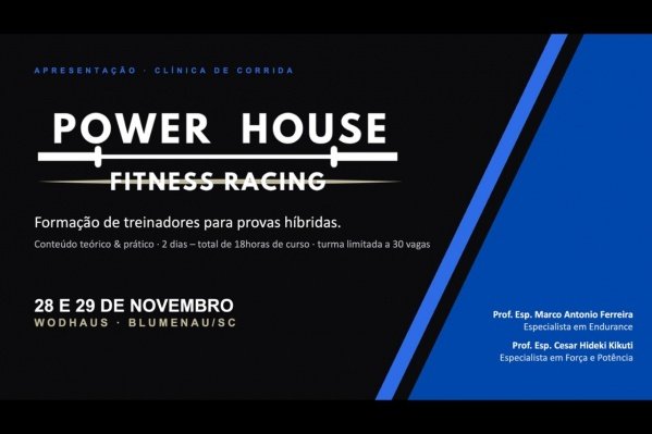 Imagem do evento POWER HOUSE - FORMAÇÃO DE TREINADORES DE FITNESS RACING