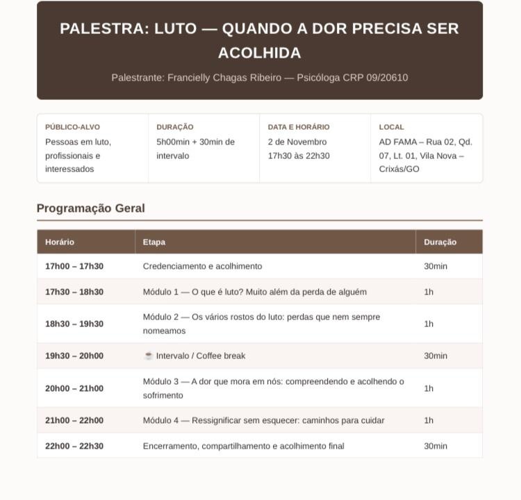 Imagem 1 da descrição do evento