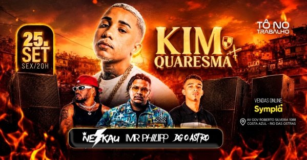 Imagem do evento Kim Quaresma | 25SET (SEX) | Tô no Trabalho