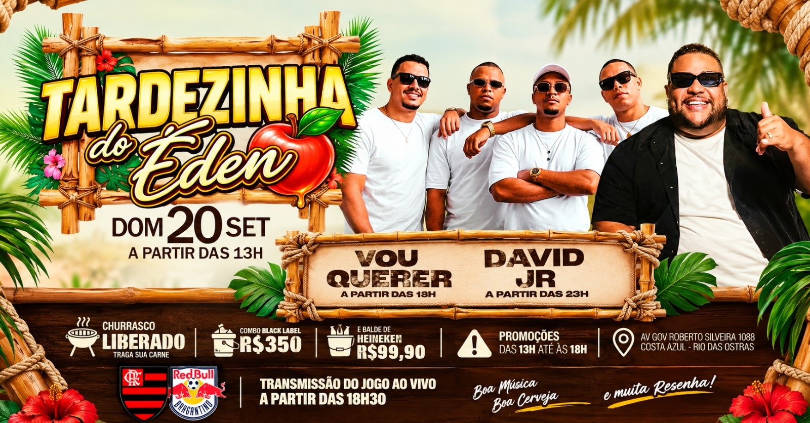 Tardezinha do Éden | 20SET (DOM) | Tô no Trabalho