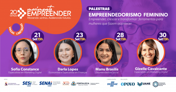 Imagem do evento Empreendedorismo: Empreender, crescer e transformar: ferramentas para mulheres que fazem acontecer