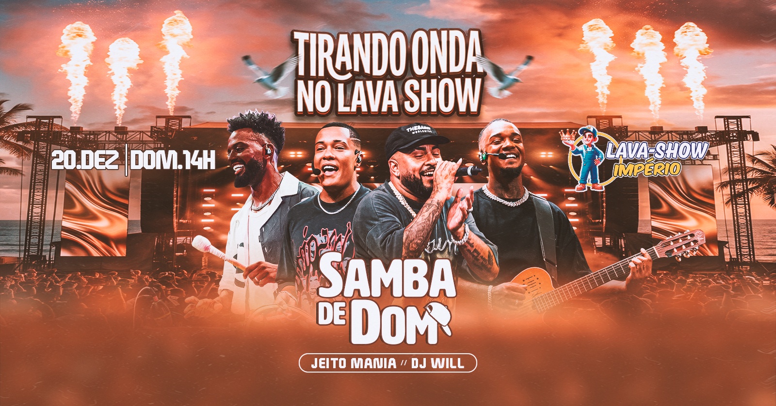 TIRANDO ONDA NO LAVA SHOW | SAMBA DE DOM