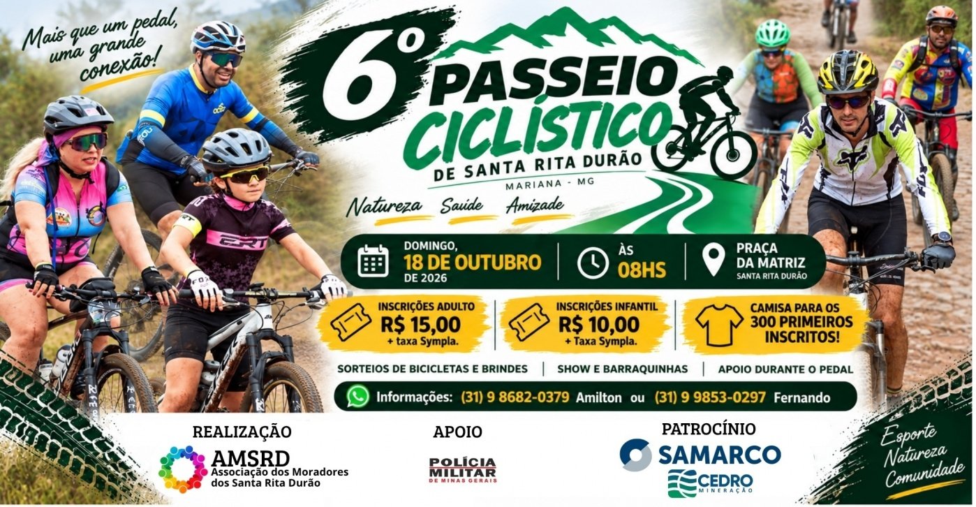 6° Passeio Ciclístico de Santa Rita Durão - Mariana/MG