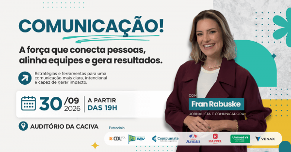 Imagem do evento "COMUNICAÇÃO! A força que conecta pessoas, alinha equipes e gera resultados." com Fran Rabuske