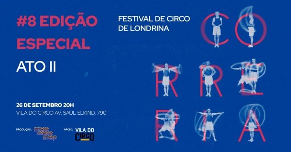 Imagem do evento CORRERIA: 8º edição de improvisação em dança e música! ATO ll