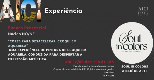 Imagem do evento AICI Experiência - Cores para Desacelerar: Croqui em Aquarela