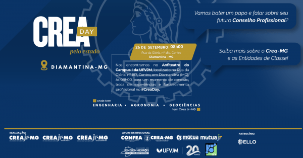 Imagem do evento Crea Day em Diamantina-MG