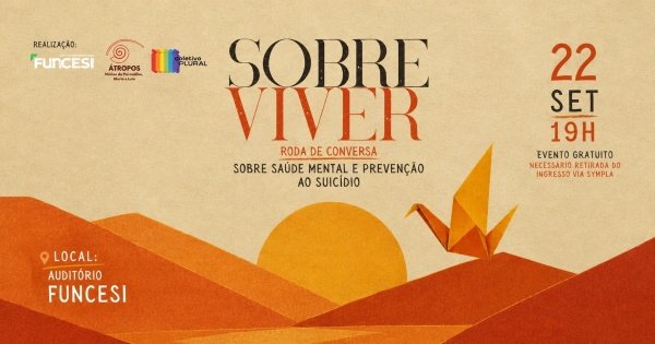 Imagem do evento SOBRE VIVER: Roda de Conversa sobre Saúde Mental e Prevenção ao Suicídio