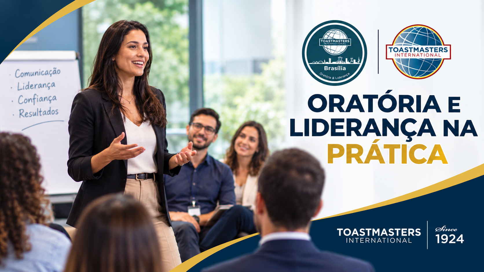 Imagem da fonte — Oratória e Liderança na Prática | Reunião Híbrida Brasília Toastmasters - 07 de novembro de 2026