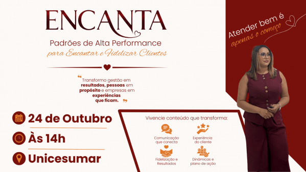Imagem do evento ENCANTA - Padrões de Alta Performance para Encantar e Fidelizar Clientes