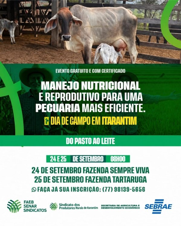 Imagem do evento 1 º Dia de Campo em Itarantim