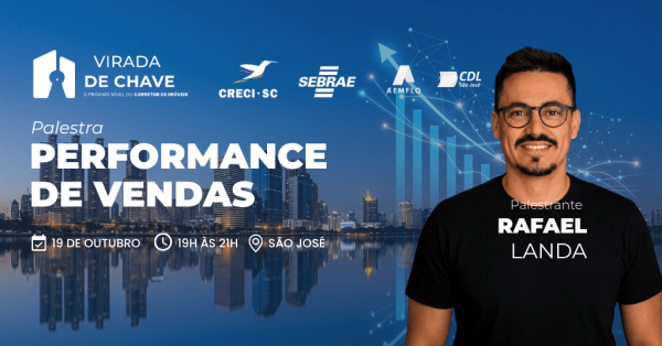 Imagem do evento PALESTRA PERFORMANCE DE VENDAS, COM RAFAEL LANDA
