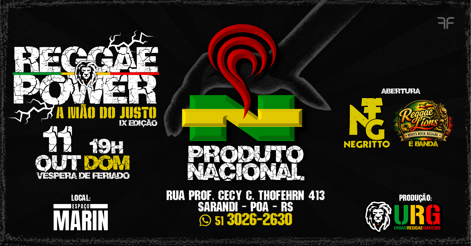 URG REGGAE POWER - PRODUTO NACIONAL - IX EDIÇÃO - A MÃO DO JUSTO