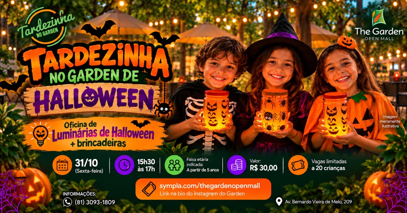 31/10 (Sábado) - Oficina de Halloween com a + Recrearte (
