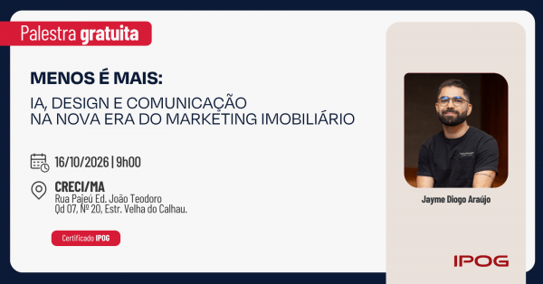 Imagem do evento Menos é Mais: IA, Design e Comunicação na Nova Era do Marketing Imobiliário