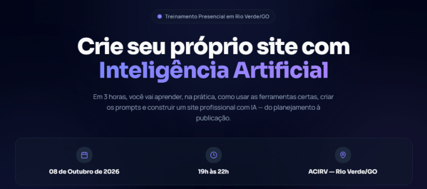 Imagem do evento Curso para criação de site com IA