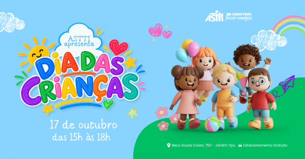 Imagem do evento DIA DAS CRIANÇAS 17/10 | CLUBE ASTTI